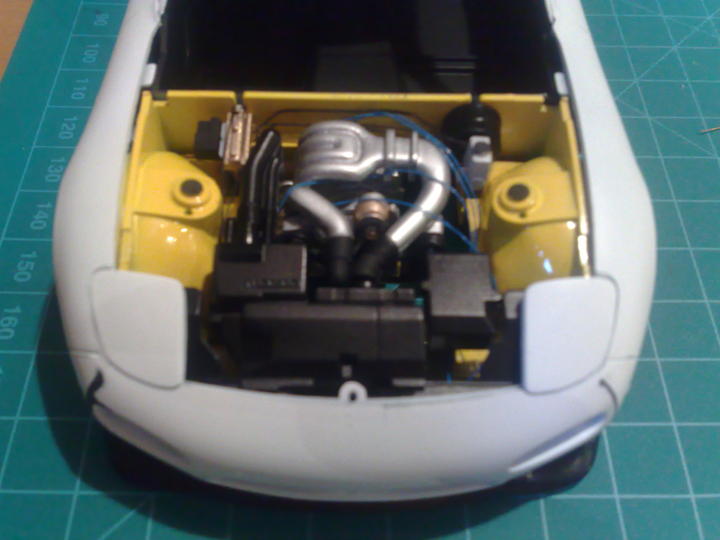 Mazda Rx7 Engine Bay. *painted the engine bay area