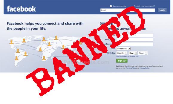 on plea to ban Facebook banned facebook pics. on plea to ban Facebook