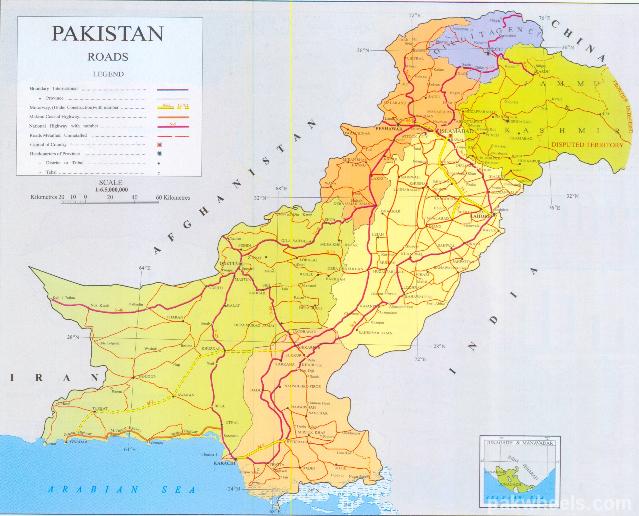 Pakistan Dresses Tour de` PAK: Pakistan Map
